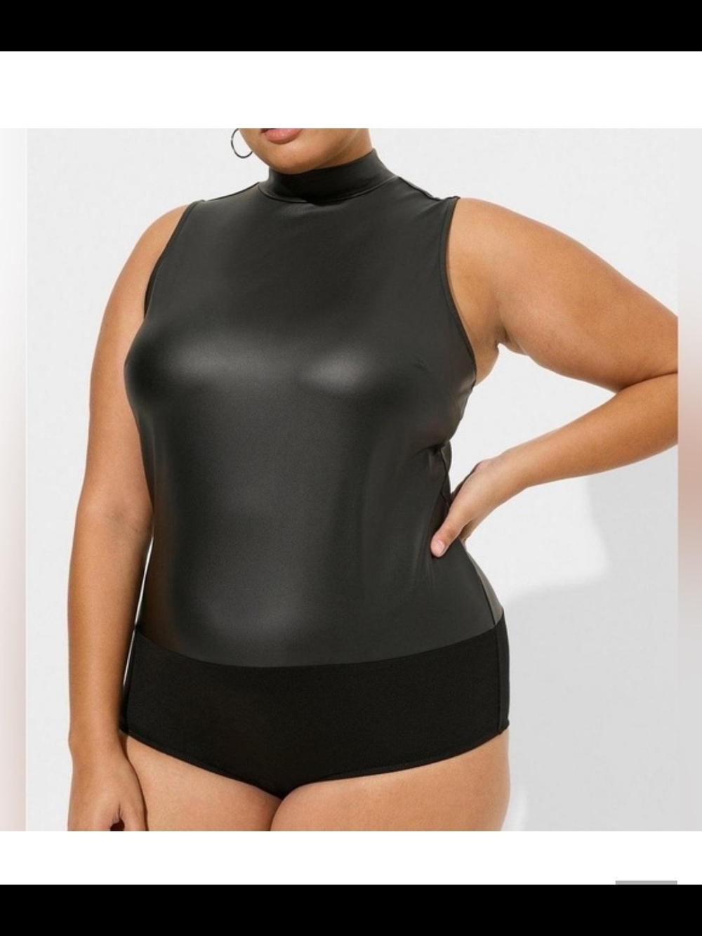torrid Black Sleeveless Mock Neck Bodysuit